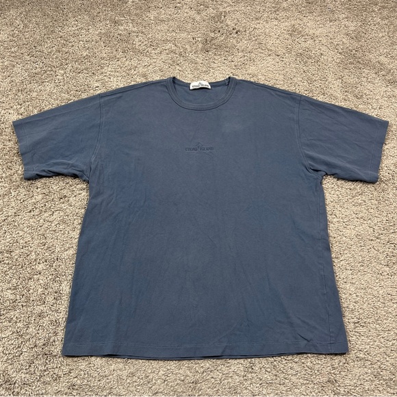 Stone Island Other - Stone Island Mens XL Tonal Logo Tee Spell Out T-Shirt Blue